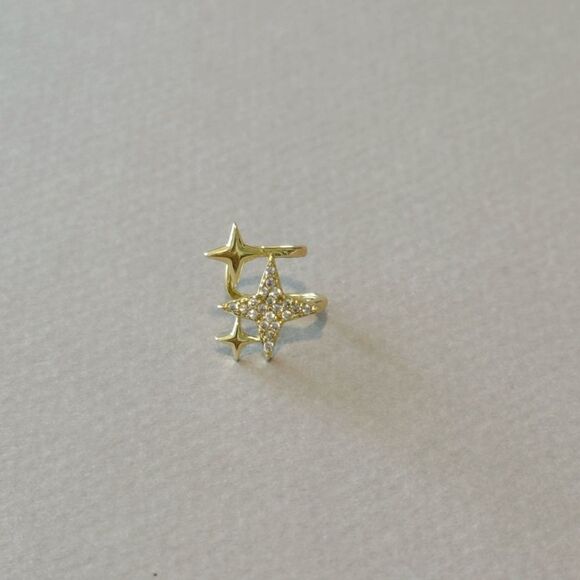 star cuff earrings A687 - Picture 3 of 4